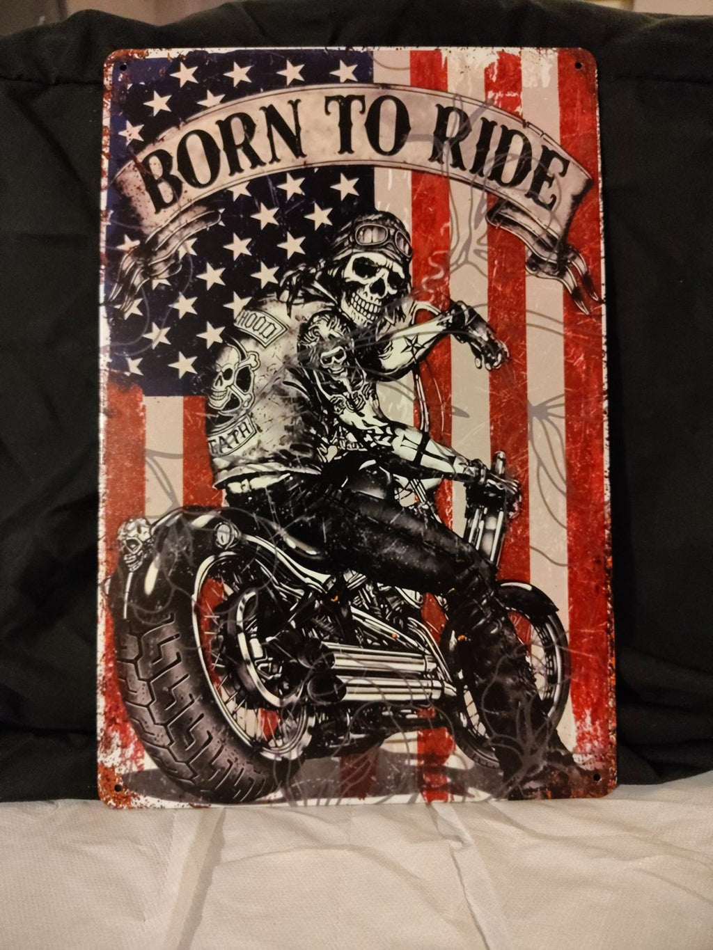 Born to Ride metal sign