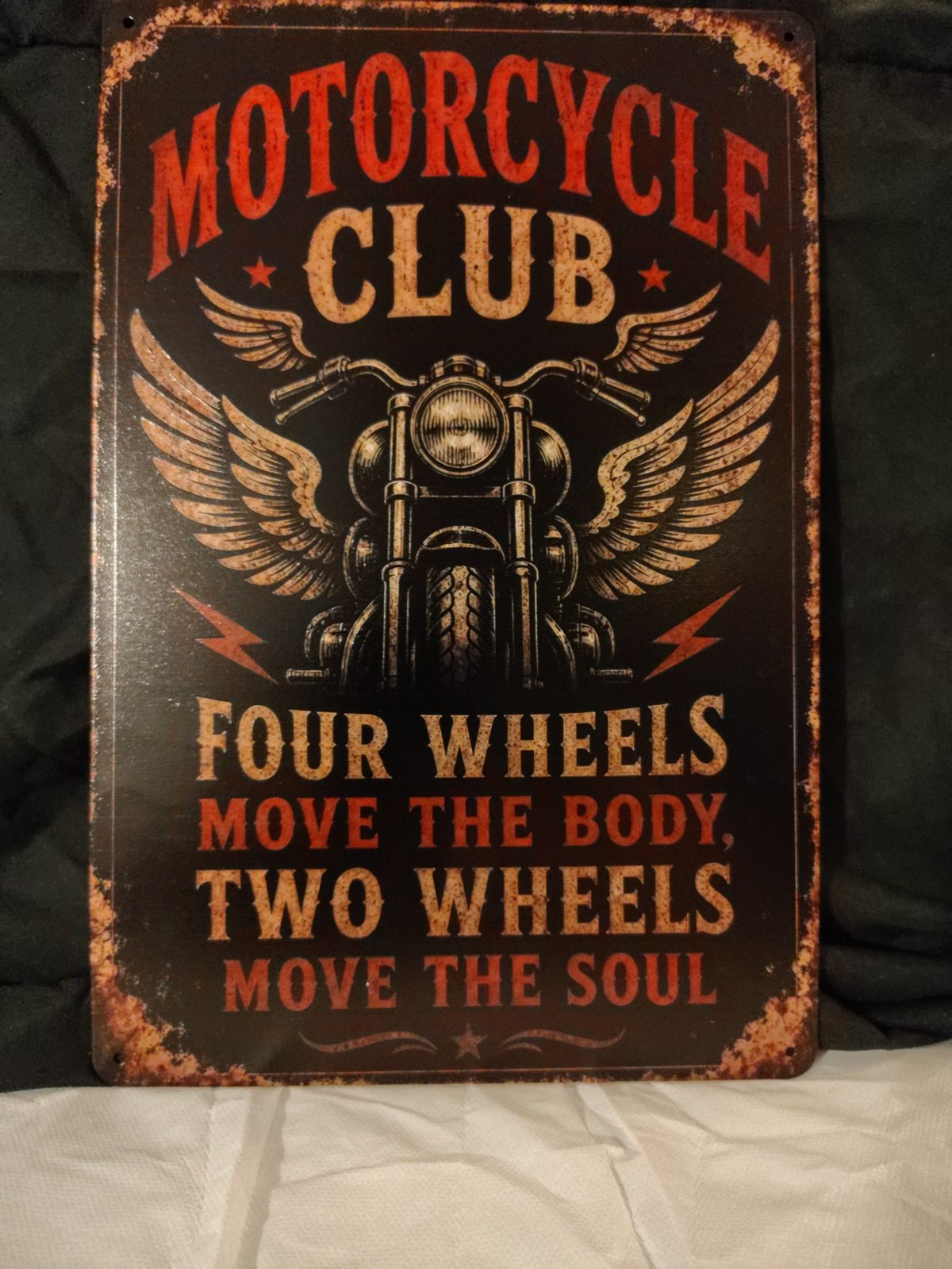 Motorcycle Club metal sign