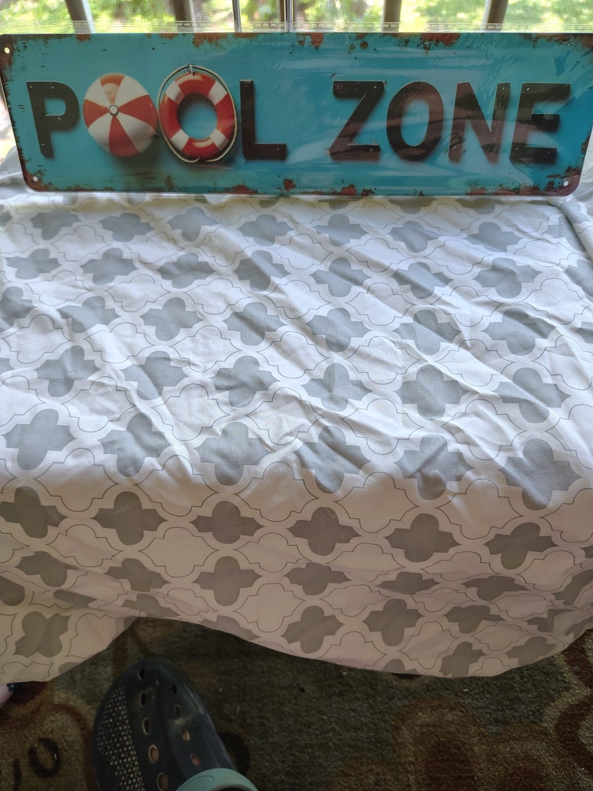 Pool Zone metal sign